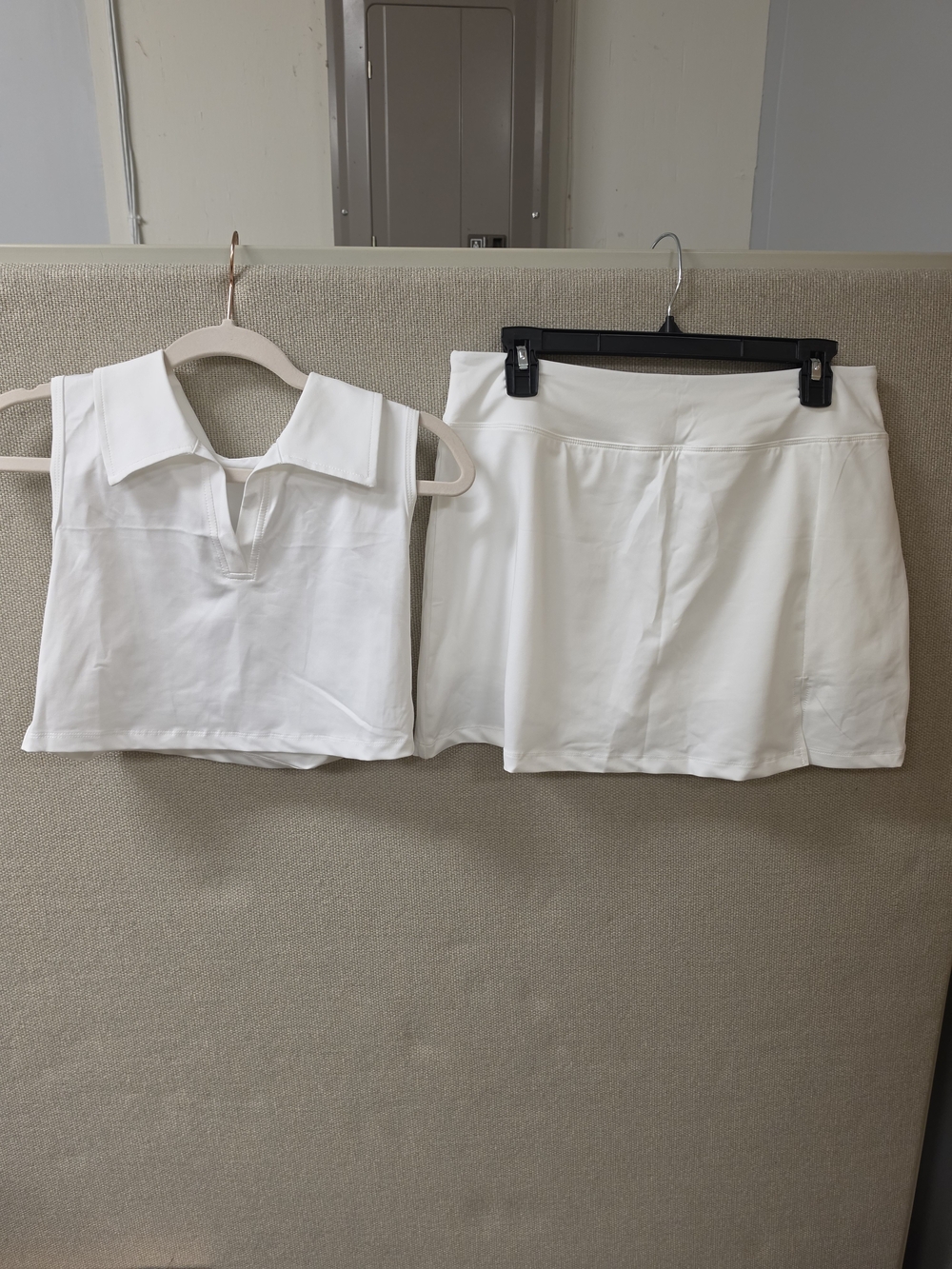 Classic White Women's 2 Piece Skorts And Top